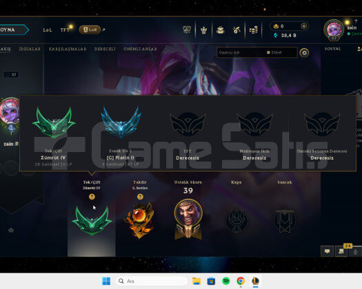 65 wr zümrüt yüksek mmr +38 -10 dia master mmr