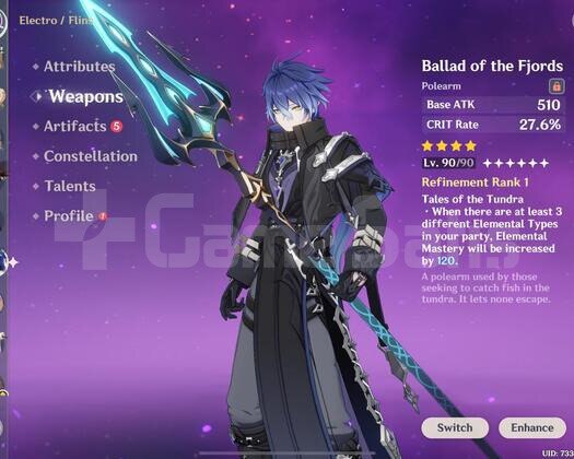 Genshin Impact Ar59 Fontaine karakteri dolu hesap