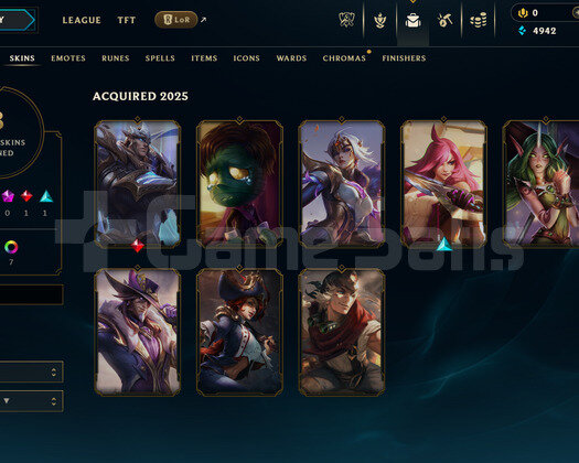 EUW Plat 3 | 8 Kostüm - 88 Hero | LoL Hesap