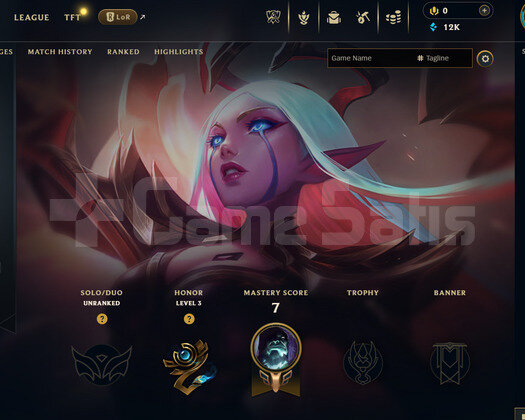 EUW Unranked | 3 Kostüm - 12K Mö | Dereceli Hazır