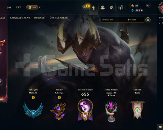 EUW | 269 SKİN | PLATİN 4
