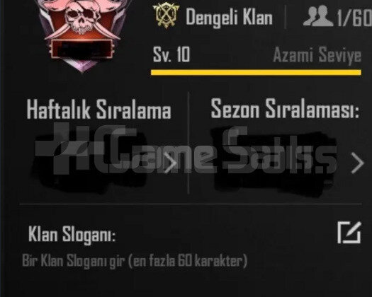 10 SV İSİM AKTİF KLAN SERİ TESLİMAT NOKTASI