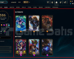 280 LEVEL / 386 SKIN / FULL HERO / +MAIL / + TEL