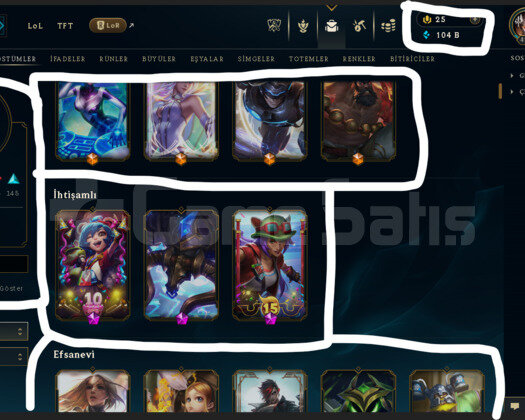 EUW / 481 LEVEL / 421 SKİN / FULL HERO +MAİL