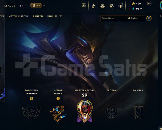 EUW Unranked | 7 Kostüm - 400 Rp | LoL Hesap