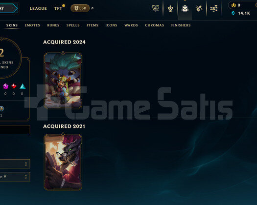 EUW Unranked | 2 Kostüm - 14K Mö | LoL Hesap