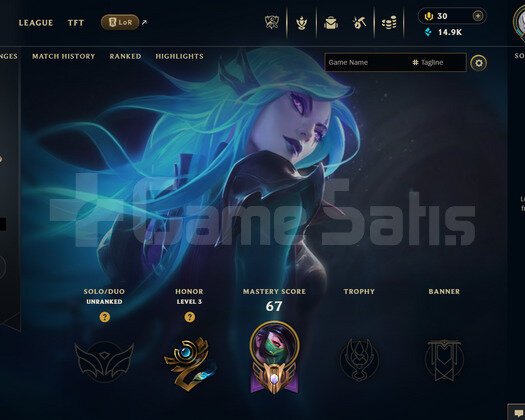 EUW Unranked | 11 Kostüm - 14K Mö | Dereceli Hazır