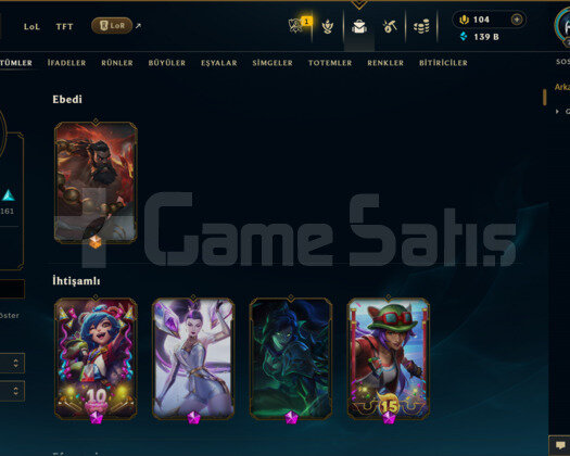 TR | 377 KOSTÜM 722 LVL 139K ÖZ DOLU MAİLLİ HESAP