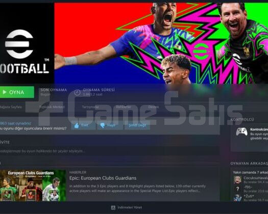 Efootball Satılık STEAM Hesabı 3245 KG li