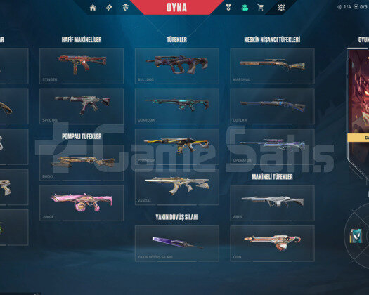 150 adet özel skin olan valorant hesabı full tank