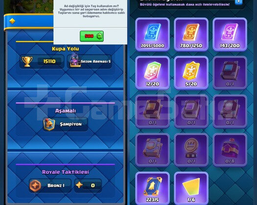 !! 15.000 KUPA 55 LVL HARİKA HESAP !!