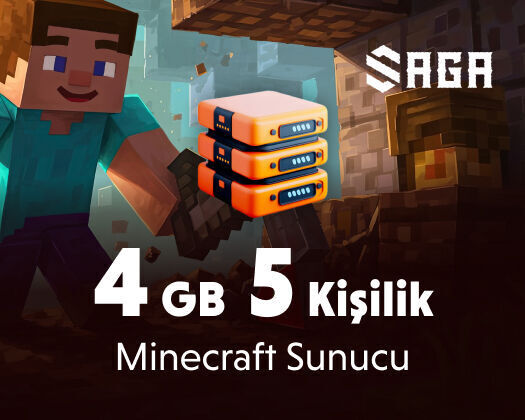 4 GB 5 Kişilik Minecraft Sunucu