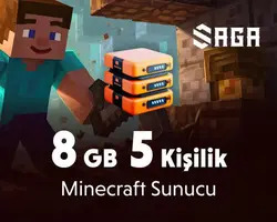 8 GB 5 Kişilik Minecraft Sunucu
