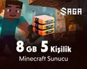 8 GB 5 Kişilik Minecraft Sunucu