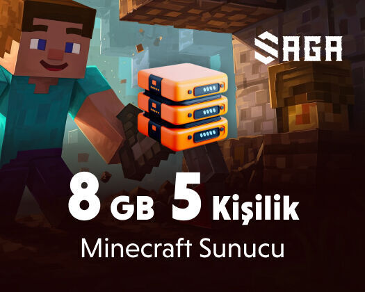 8 GB 5 Kişilik Minecraft Sunucu