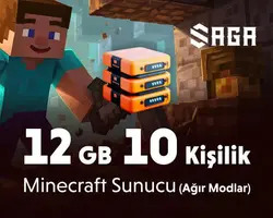 12 GB 10 Kişilik Minecraft Sunucu (Ağır Modlar)