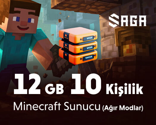 12 GB 10 Kişilik Minecraft Sunucu (Ağır Modlar)