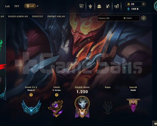 EUW / 913 LEVEL / 467 SKIN / 19 İHTİŞAMLI / +MAIL