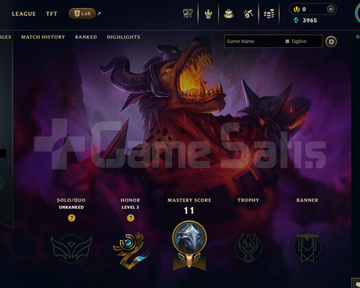 EUW Unranked | 6 Kostüm - 43 Hero | LoL Hesap