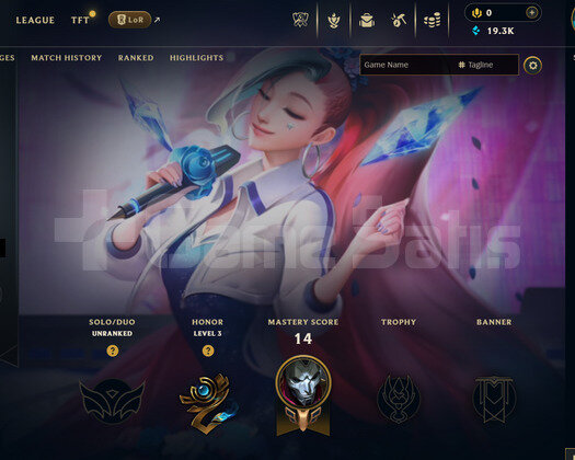 EUNE Unranked | 1 Kostüm - 19K Mö | LoL Hesap