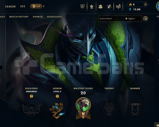EUNE Unranked | 5 Kostüm - 13K Mö | LoL Hesap