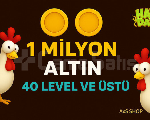 +40 Level 1 Milyon Altın ANINDA TESLİMAT