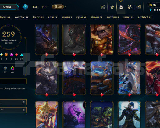 567 LEVEL / 259 SKIN / FULL HERO / +MAIL / +TEL