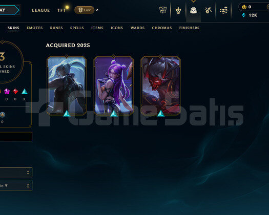 EUW Unranked | 3 Kostüm - 12K Mö | Dereceli Hazır