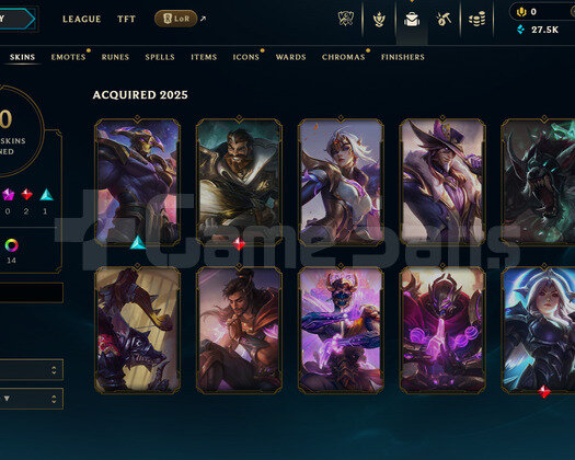 EUW Plat 2 | 10 Kostüm - 27K Mö | LoL Hesap