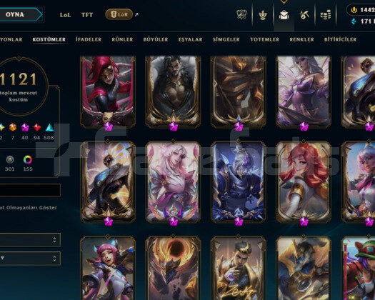 EUW / 579 LEVEL / 1121 SKIN / 40 İHTİŞAMLI / +MAIL