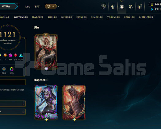 EUW / 579 LEVEL / 1121 SKIN / 40 İHTİŞAMLI / +MAIL