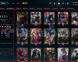 EUW / 579 LEVEL / 1121 SKIN / 40 İHTİŞAMLI / +MAIL