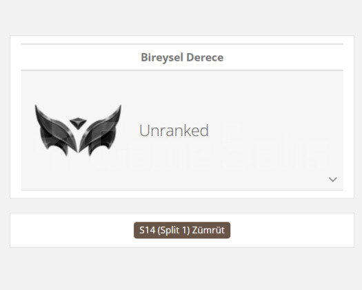 GEÇEN SEZON ZÜMRÜT / DERECELİ HAZIR / UNRANKED