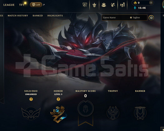 EUW Unranked | 4 Kostüm - 10K Mö | LoL Hesap