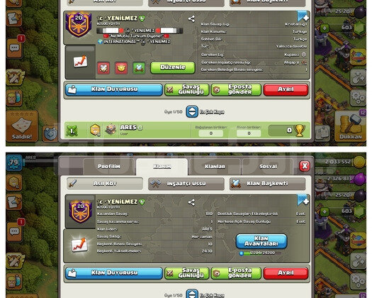 Tc Yenilmez 21 level mükemmel klan