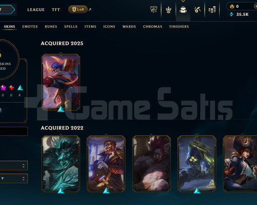 EUW Unranked | 6 Kostüm - 35K Mö | LoL Hesap