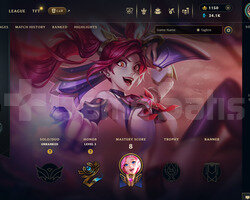 EUW Unranked | 1150 Rp - 8 Kostüm | Dereceli Hazır