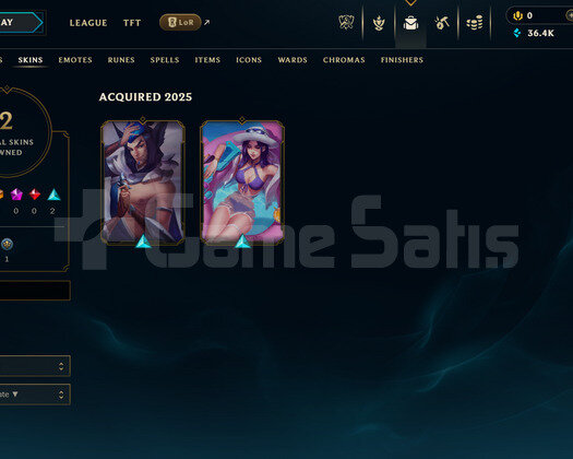 EUW Esnek Plat 1 | 2 Kostüm - 36K Mö | LoL Hesap