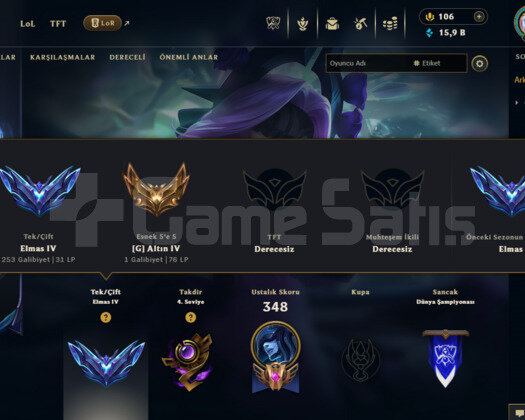 EUW ELMAS 4 HESAP 514 MAÇ 49 WR +2O LP