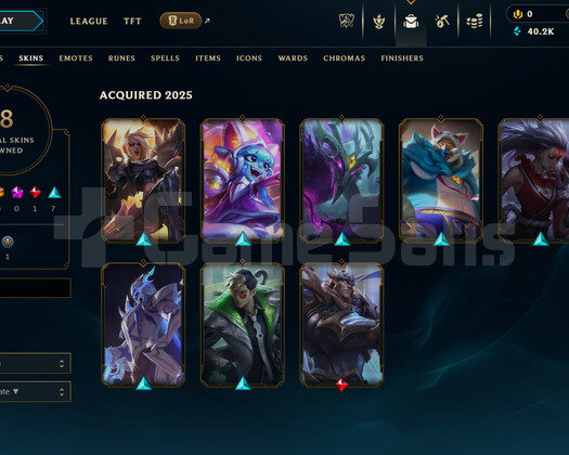 EUW Unranked | 8 Kostüm - 40K Mö | LoL Hesap