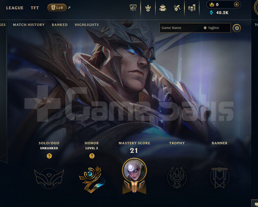 EUW Unranked | 8 Kostüm - 40K Mö | LoL Hesap