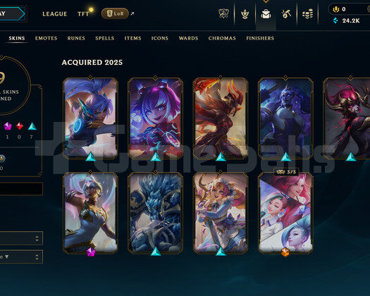 EUW Unranked | 9 Kostüm - 24K Mö | LoL Hesap
