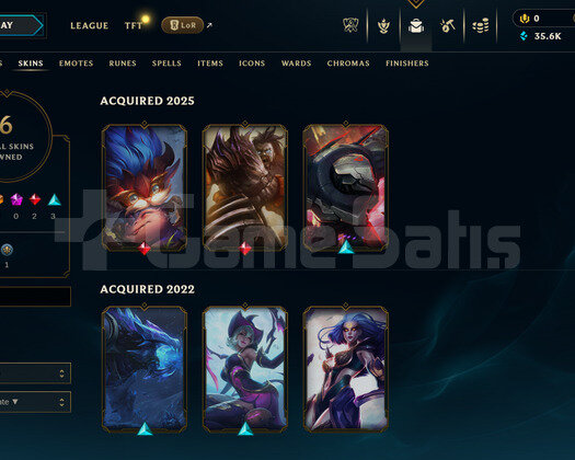 EUW Unranked | 6 Kostüm - 35K Mö | LoL Hesap