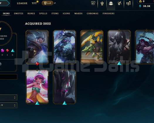 EUW Unranked | 7 Kostüm - 38K Mö | LoL Hesap
