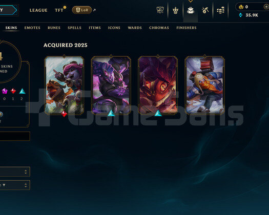EUW Unranked | 4 Kostüm - 35K Mö | LoL Hesap