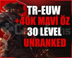 TR-EUW  +40K MAVİ ÖZ 30 LV UNRANKED