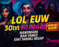 BAN YEMEZ | DERECELİ HAZIR EUW 60K+ MÖ 30LVL