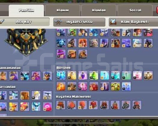 FULL+FULL CLASH OF CLANS HESABİ!!!!!