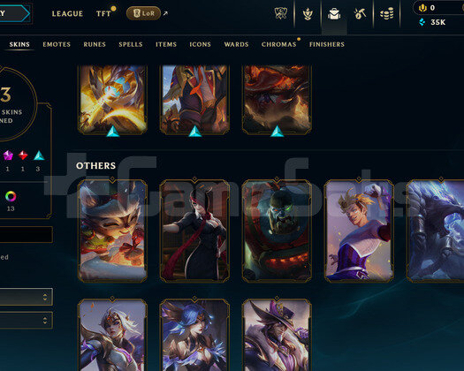 TR Zümrüt 2 | 13 Kostüm - 35K Mö | LoL Hesap