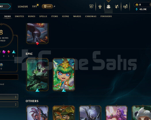 TR Unranked | 8 Kostüm - 45K Mö | LoL Hesap